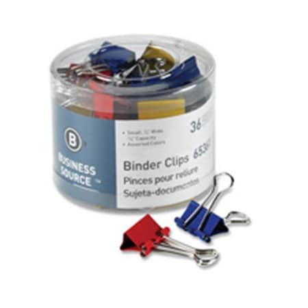 Business Source Business Source BSN65363 Binder Clips; Large 2 in. W; 1 in. Capacity; 12-PK; Assorted BSN65363
